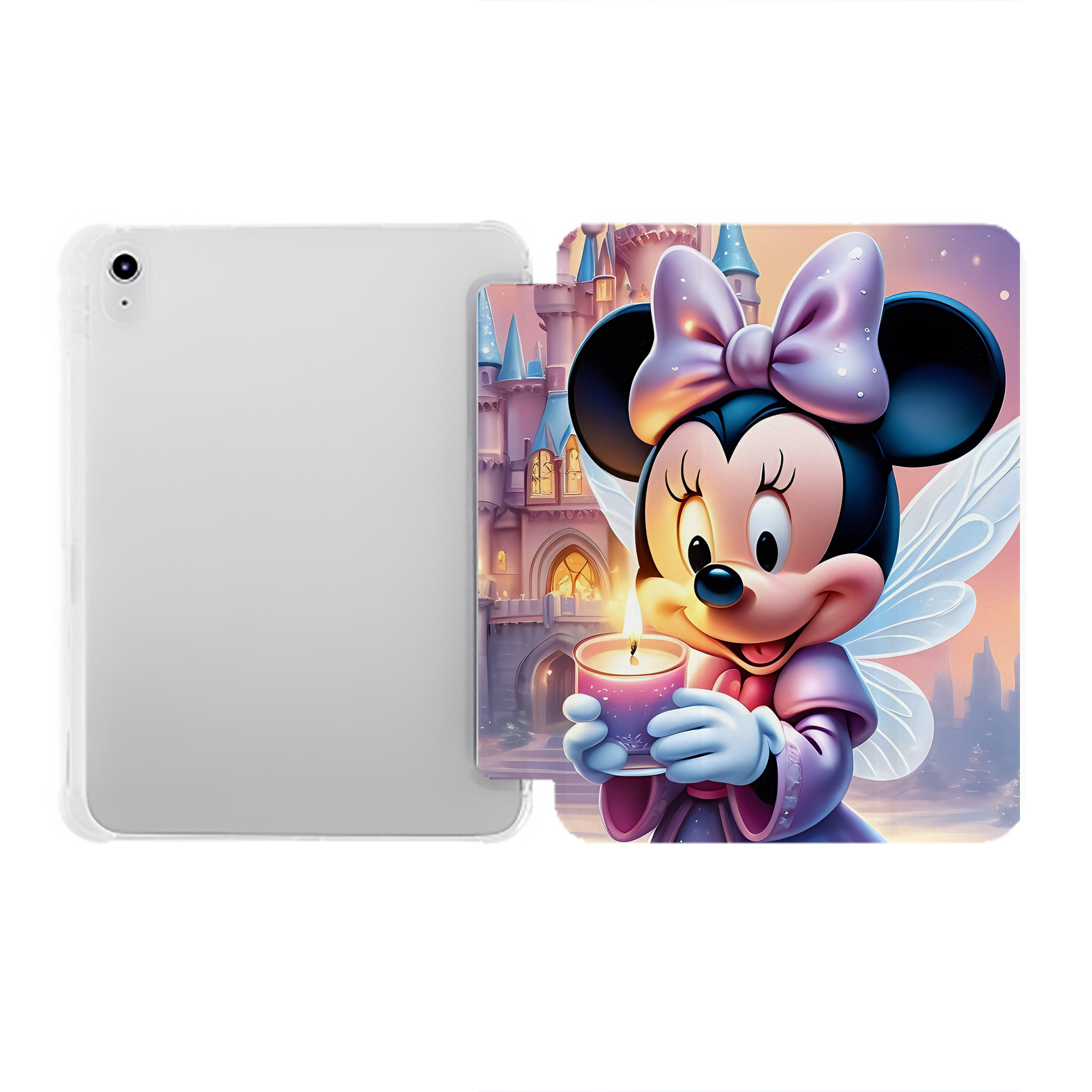 （画像用） ミッキーマウス Mickey Mouse IPad ケース ペン収納付き 三つ折りスタンド PUレザー×シリコン 対応機種9.5/10.5/10.9インチ